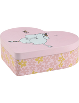 Muurla - Mumin Hjerteformet Dåse Hug 18X14,5Cm - Mini dėžutė - Rožinė