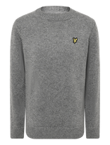 Lyle & Scott - Melange Crew Neck Jumper - Megztinis - Pilka