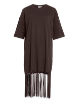 Vila - Vikata 2/4 Oversize Fringe Dress - Iki kelių ir midi suknelės - Ruda