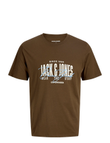 Jack & Jones - Jjaero Tee Ss Crew Neck Jnr - Marškinėliai trumpomis rankovėmis - Ruda
