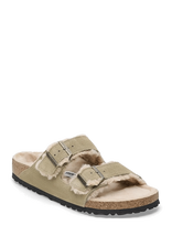 Birkenstock - Arizona Shearling Leve Taupe Laf - Plokščiapadžiai sandalai - Pilka