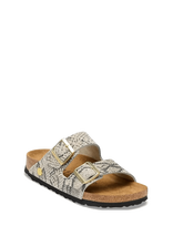 Birkenstock - Boston Print Leve Snake Oyster - Plokščiapadžiai sandalai - Marga / raštuota