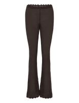 Monki - Flared Crochet Trousers - Platėjančios kelnės - Ruda