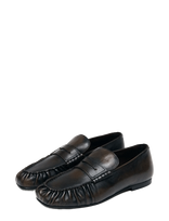 ALOHAS - Aven Vintage Effect Brown Leather Loafers - Louferiai - Ruda
