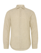 Gant - Slim Linen Shirt - Lininiai marškiniai - Smėlio