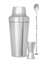 Rosendahl - Rosendahl Bar Set, Shaker, Jigger 2/4Cl, Stirring Spoon H31 - Plaktuvai ir kokteilių reikmenys - Sidabro