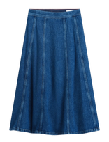 Tommy Hilfiger - Dnm Ray Flared Midi Skirt Hw - Džinsinis sijonas - Mėlyna