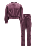 Kids Only - Kmgrebel Velvet Oneck Sweat Set Swt - Sportinis kostiumas - Burgundiška splava