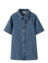 Name It - Nkfgianna 2/4 Dnm Dress 2221-Iz D - Suknelė trumpomis rankovėmis - Mėlyna