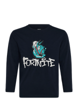 Name It - Nkmoxen Fortnite Ls Nreg Top Box Bfu - Ilgarankoviai marškinėliai - Tamsiai mėlyna