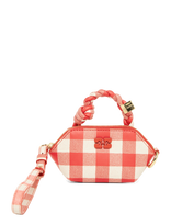 Ganni - Vichy Nano Bag - Sankabos - Raudona