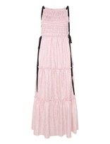 Ganni - Smocked Tiered Dress - Ilga suknelė - Rožinė