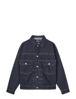 Mads Nørgaard - Arizona Denim Trucker Jacket - Džinsinis švarkas be pamušalo - Tamsiai mėlyna