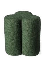 POLSPOTTEN - Stool Clover Boucle - Taburetės ir suolai - Žalia