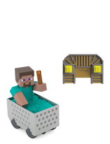 Minecraft - Minecraft Minecart Rc & Steve, Wheelie Stunt & Turbo Boost, Lights & Digital Item Code - Žaidimų rinkiniai - Marga / raštuota