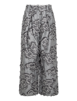 Ganni - Fil Coupe Suiting Big Pleat Pants - Plačios kelnės - Pilka