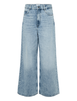Ganni - Light Blue Baggy Wide Leg Jeans - Platūs džinsai - Mėlyna