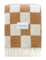Maison Deux - Checkerboard Blanket - Antklodė ir užtiesalas - Smėlio