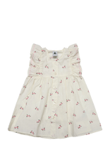 Petit Bateau - Robes Sm - Suknelė trumpomis rankovėmis kūdikiui - Kreminė spalva