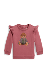 Ralph Lauren Baby - Ruffled Polo Bear Fleece Sweatshirt - Megztinis - Rožinė