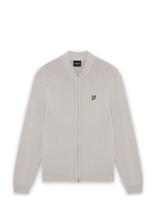 Lyle & Scott - Relaxed Cotton Merino Full Zip Jumper - Megztinis su užtrauktuku - Pilka