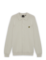 Lyle & Scott - Cotton Merino Knitted Shirt - Polo marškinėliai ilgomis rankovėmis - Kreminė spalva