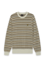 Lyle & Scott - Fairisle Crew Neck Jumper - Apvalios apykaklės megztinis - Kreminė spalva