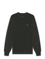 Lyle & Scott - Panelled Waffle Crew Neck Jumper - Apvalios apykaklės megztinis - Pilka