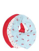 Pippi - Bandana Bib Girl -Aop (3-Pack) - Seilinukas - Raudona