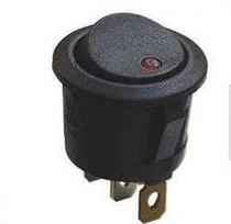 Oem Svirties jungiklis – SMRS101-6LDR – 20A/12V DC – apvalus – ON-OF – juodas – raudonas LED
