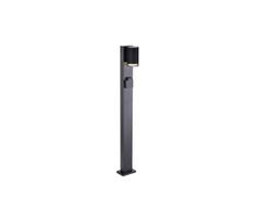Lauko šviestuvas su SCHUKO lizdu 1xGU10/10W/230V IP44 80 cm juodas