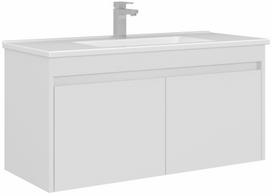 Vonios spintelė su praustuvu Kalune Design Arno, balta sp., 45 cm x 100 cm x 52 cm