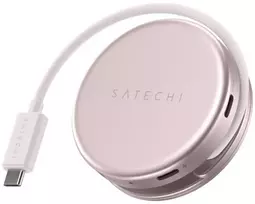 „Satechi OntheGo?“ 5 viename daugiaportinis adapteris, skirtas „MacBook Neo“ – rausvas