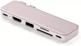 „Satechi USB-C Snap Hub“, skirtas „MacBook Neo“ – rausvas
