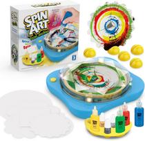 Kūrybinis Spin Art piešimo rinkinys su besisukančia piešimo mašina LED šviesomis ir muzika