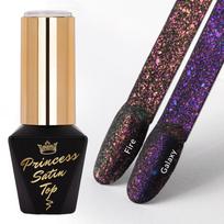 Gelinio nagų lako viršutinis sluoksnis Molly Nails Princess Satin Top Fire, 10 g