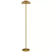HOMCOM LED stovintis šviestuvas svetainei, pastatomas šviestuvas su 3000 K šilta šviesa, kojiniu jungikliu, 25 x 25 x 134 cm, žalvario