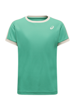 Asics - Boys Tennis Ss Top - Sportiniai viršutiniai drabužiai - Žalia