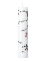 Kähler - Hammershøi Christmas Kalenderlys 2025 Ø5 Cm Hvid M. Deko - Advento žvakė - Marga / raštuota