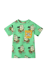 Småfolk - T-Shirt With Pirate Ships - Marškinėliai trumpomis rankovėmis - Žalia