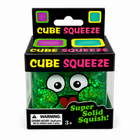 Antistresinis squishy kubas, minkštas sensorinis žaislas - blizgus žalias