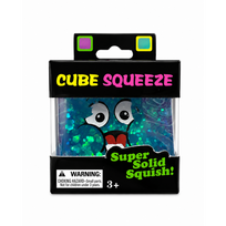 Antistresinis squishy kubas, minkštas sensorinis žaislas - blizgus mėlynas
