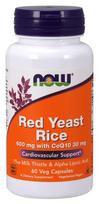 NOW Foods Red Yeast Rice with CoQ10, 600mg - 60 kapsulių