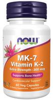 NOW Foods MK-7 Vitamin K-2, 300mcg Extra Strength - 60 kapsulių