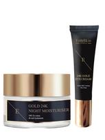 ERTH SKIN LONDON Naktinis drėkinamasis kremas nuo raukšlių (50 ml) ir paakių kremas su 24k auksu (15 ml)