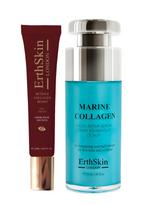 ERTH SKIN LONDON Jūrinio kolageno naktinis, atstatomasis serumas 30 ml, retinolio ir kolageno paakių kremas, 20 ml
