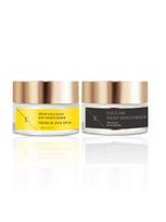 ERTH SKIN LONDON Dieninis kolageno kremas su SPF 50 (50 ml), naktinis drėkinamasis kremas nuo raukšlių su 24k auksu, 2x50 ml