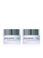 LONDON BOTANICAL LABORATORIES Hialurono rūgšties ir CBD molekulinis, drėkinantis paakių kremas, 2x20 ml