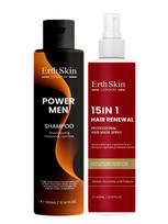 ERTH SKIN LONDON Šampūnas ir plaukų atstatymo kaukė-purškiklis vyrams, 2x300 ml