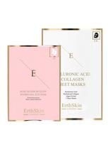 ERTH SKIN LONDON Hialurono rūgšties ir kolageno kaukė 3 vnt, rožių žiedų švytėjimo suteikiančios hidrogelinės paakių pagalvėlės 5 vnt